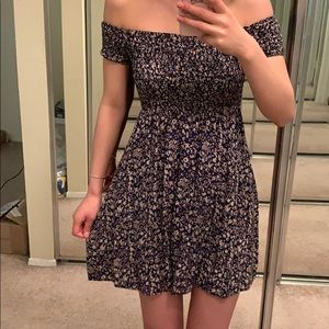 Off the Shoulder Floral Mini Dress